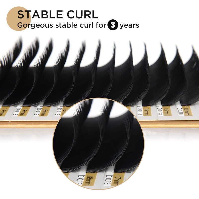 LASHVIEW Eyelash Extensions, Premium Single & Classic Individual Lashes, 0.10 Thickness D Curl 8-15mm Mixed Tray, Natural Semi-Permanent, Soft Application-Friendly - Image 4